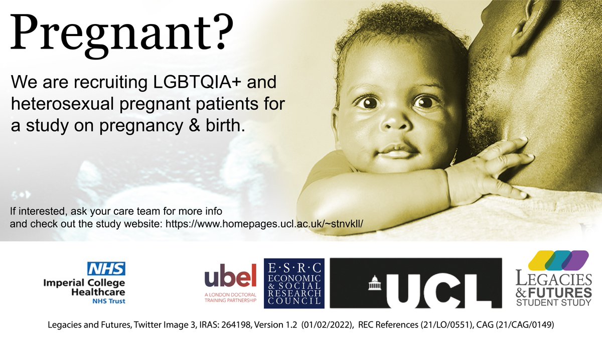WHRCImp's tweet photo. Pregnant? We are recruiting LGBTQIA+ and heterosexual pregnant patients for a study on pregnancy &amp; birth outcomes. If you are interested please speak to your care team at Imperial or email https://t.co/hN78sniBtg https://t.co/zcFH9gMOMP