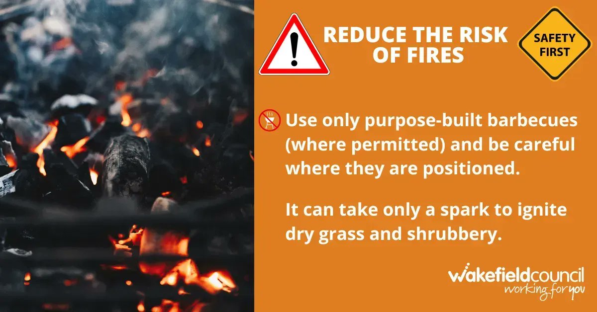 Extreme heat is forecast over the weekend and into next week, and with this increased heat comes the increased risk of 🔥 wildfire. 

❌ It’s important to never light a fire or barbecue in the countryside or a park.

Advice on staying safe this summer ➡️ bit.ly/3yCkHZm