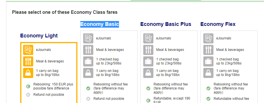 tiwarimuk's tweet photo. @lufthansa Could you help me understand the difference between options of economy class fares?
What is the meaning of "Refund not possible"?
If flight get canceled what is the refund policy?
Thanks https://t.co/T2aFV8KPSw