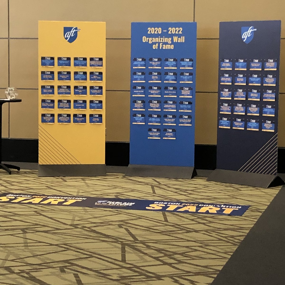 Lots of big names in the #labormovement on this wall and the Officers of <a href="/AFTLocal1904/">AFT Local 1904</a> thank them for all their trailblazing work!  Day 2 of the #reclaimourfuture #IamAFT 2022 <a href="/AFTunion/">AFT</a> Convention!