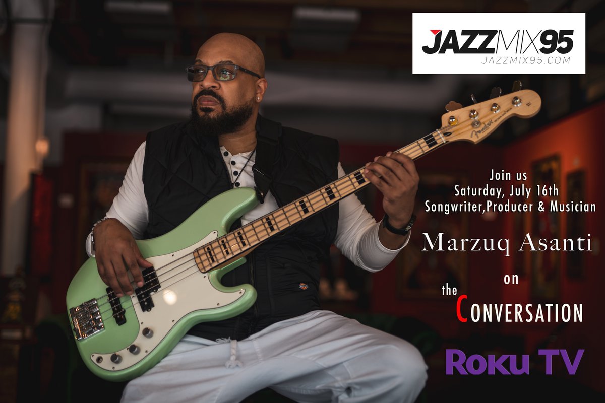 @Marzuq_Asanti <a href="/castellamusic/">Castella</a> <a href="/CarmenBruner3/">Carmen Bruner</a> @lorijazz22 <a href="/Sureda/">Roseann Sureda</a> WE ARE BACK!! A new episode of the Conversation airs this Saturday on ROKU TV. My guest Marzuq "Marz" Asanti. #jazzmix95 #ROKUTV #theconversation. Check it out!
