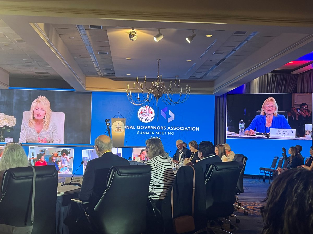 Today, at the <a href="/NatlGovsAssoc/">NGA</a> Annual Summer Meeting, I was proud to join iconic singer-songwriter <a href="/DollyParton/">Dolly Parton</a> to announce that the State of Maine is launching a statewide expansion of Dolly Parton’s <a href="/dollyslibrary/">Imagination Library</a> in 2023. 1/