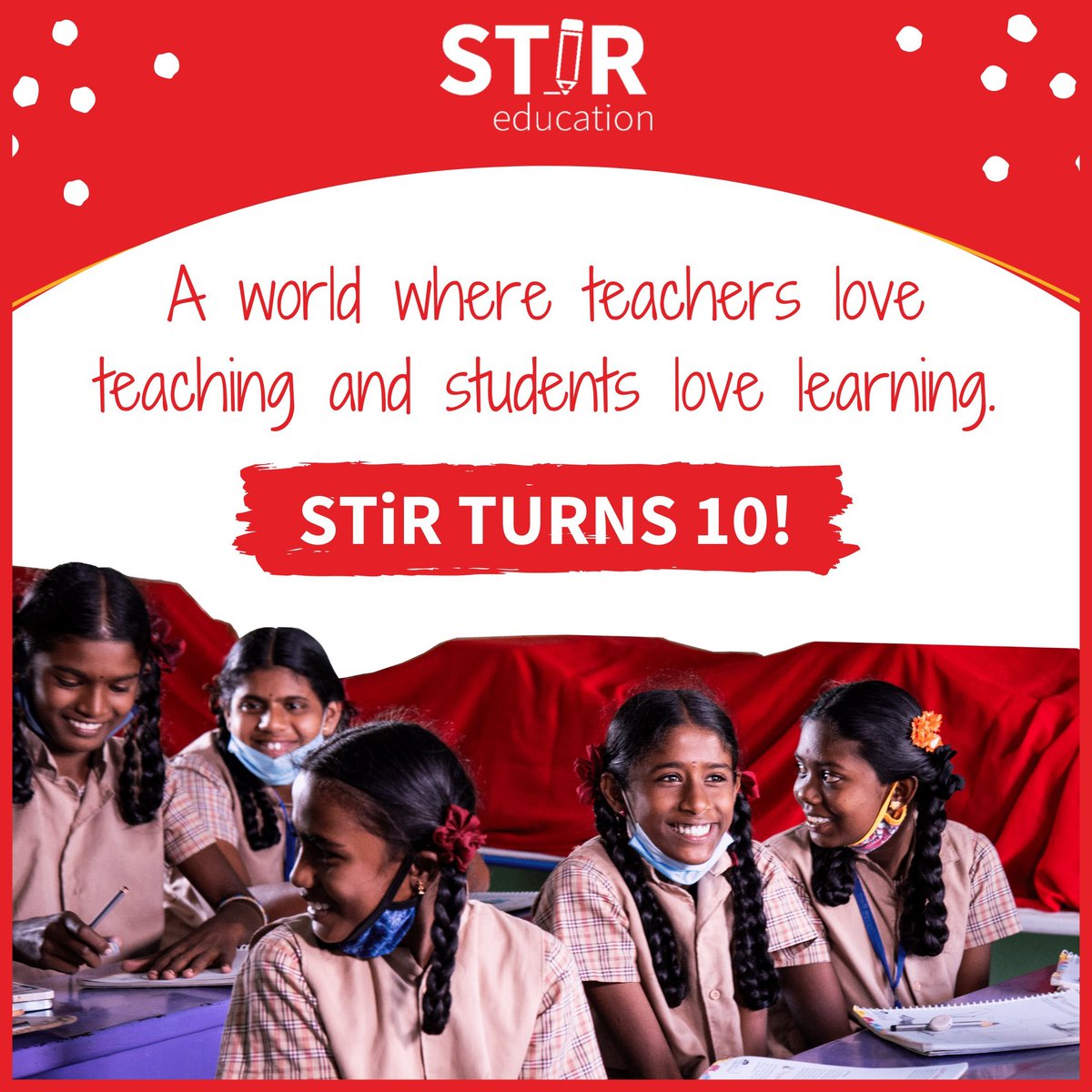 One of our ₹#TDC from #NE district, #Delhi after her retirement called to share that she would be happy to contribute to STiR in any possible way as she is still in love with the program. Her words reassured that we r on the right path.#STiRturns10