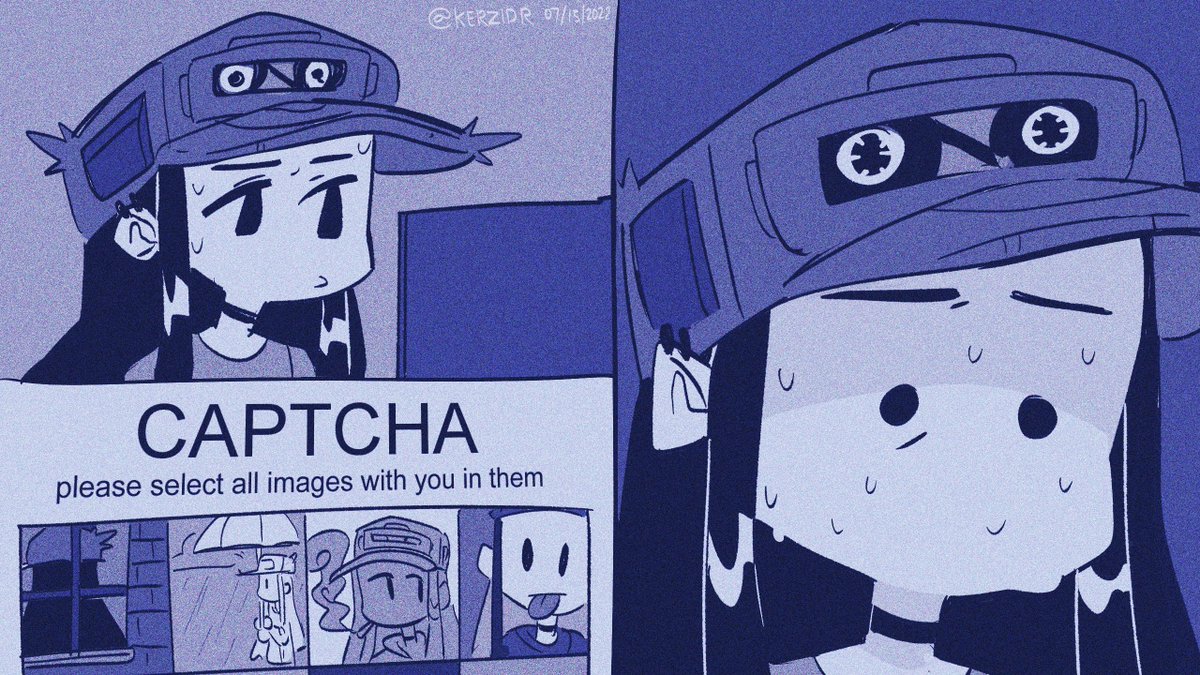 KerzidR's tweet photo. cassette girl captcha https://t.co/r4CTuN6bQI