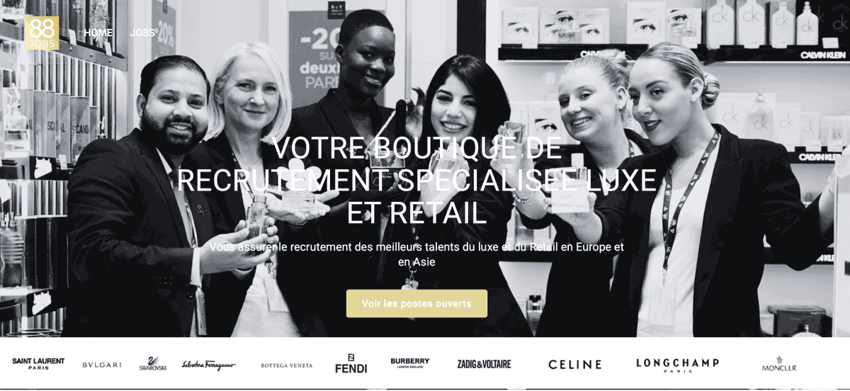 88JOBSfr's tweet photo. [Huge] 161 postes à pourvoir cet été dans le secteur du Luxe chez 88LUXE, la petite soeur de @88JOBS - Glissez juste votre CV ici = https://t.co/6BqdThXNum https://t.co/k75vY96S7Q
