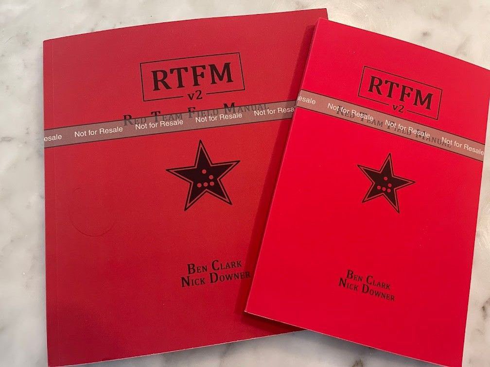 redteamfieldman's tweet photo. Making the final touches and will be ready for release in 2 weeks! #RTFMv2 #RTFM #RedTeam https://t.co/ehJhZchtLK