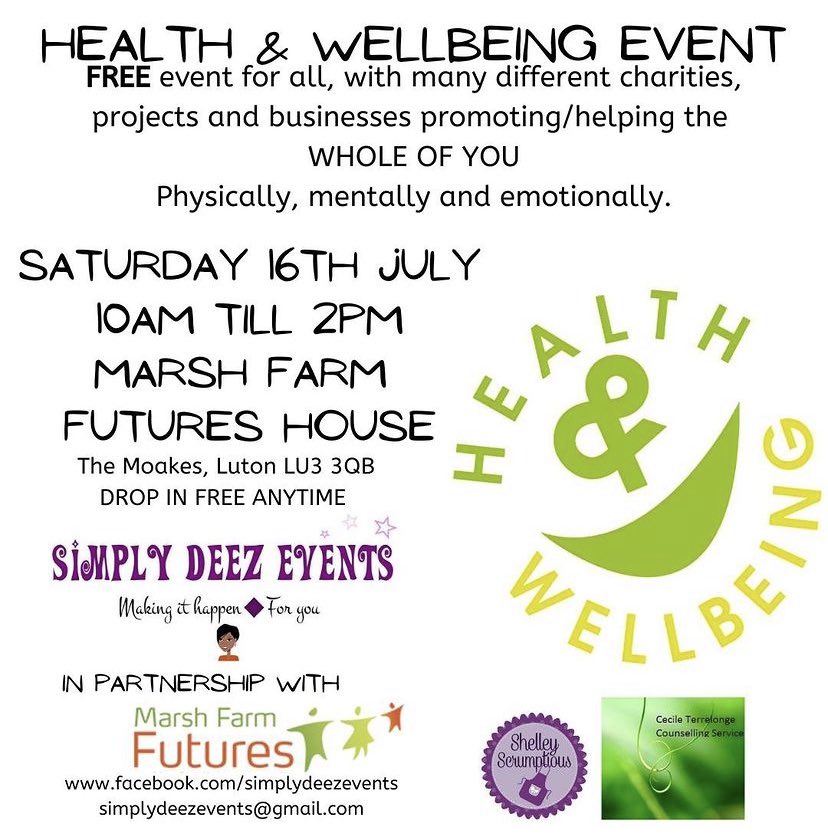 ebonistaproject's tweet photo. Join us tomorrow at this free health &amp; wellbeing event. An opportunity to speak with various services about many aspects of physical &amp; mental well-being.
Look forward to seeing you.
#HealthIsWealth #lutoncommunity #whatsonluton https://t.co/w2Ujk3FAcR