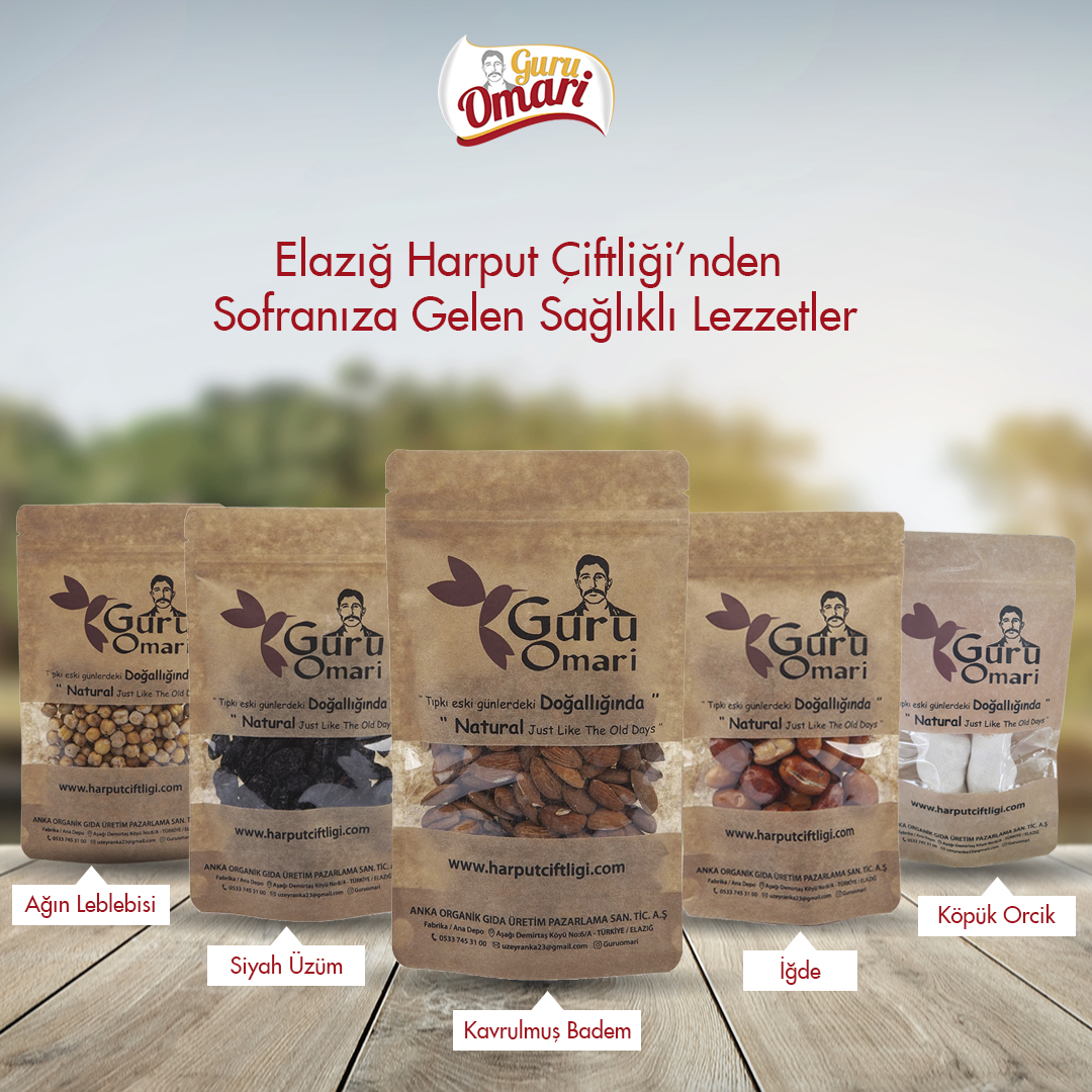 Elazığ Harput Çiftliği’nden Sofranıza Gelen Sağlıklı Lezzetler!
‘Tıpkı eski günlerdeki Doğallığında’

harputciftligi.com

#harputciftligi #guruomari #organikgida #doğalüretim #elazığ #elazığçiftlik #kurutulmuşbitki #kurutulmuşgıda #kuruyemiş #bakliyat #organiktarim