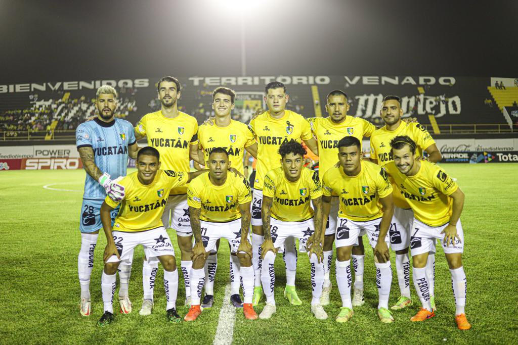 SomosVenados's tweet photo. @venadosfc consigue su primera victoria del Torneo en la J03 del AP22 @LigaMXExpansion tres goles a dos ante @TorosCelayaCD con tres yucatecos en el once inicial: Rosel, Khaled y Mayo. https://t.co/tgavjLVaoM