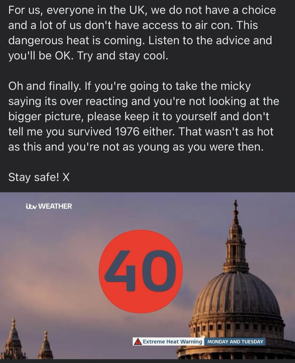 Let’s clear some things up about this Extreme heat. Please listen to the advice