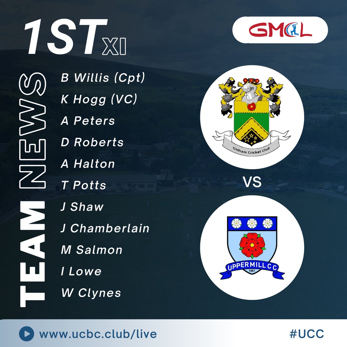 Uppermill 1st Team play Oldham 1st Team this Saturday away. 12:30 start.

No Sunday game for 2nd Team.