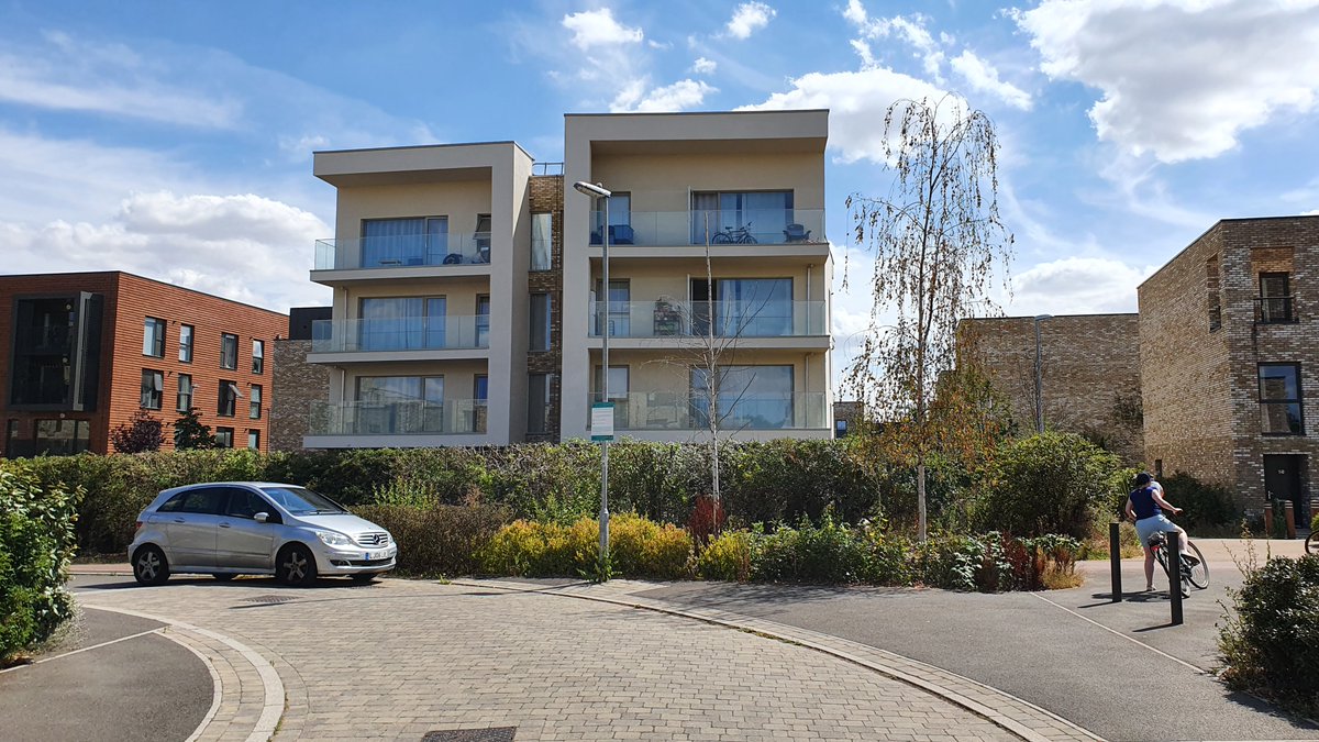 JTUrbanDesign's tweet photo. Third stop on our cycle tour of Cambridge, Aurora.  A further evolution of Accordia and similar to Abode in terms of design quality, place making and innovation. https://t.co/DoExHpxx9Q