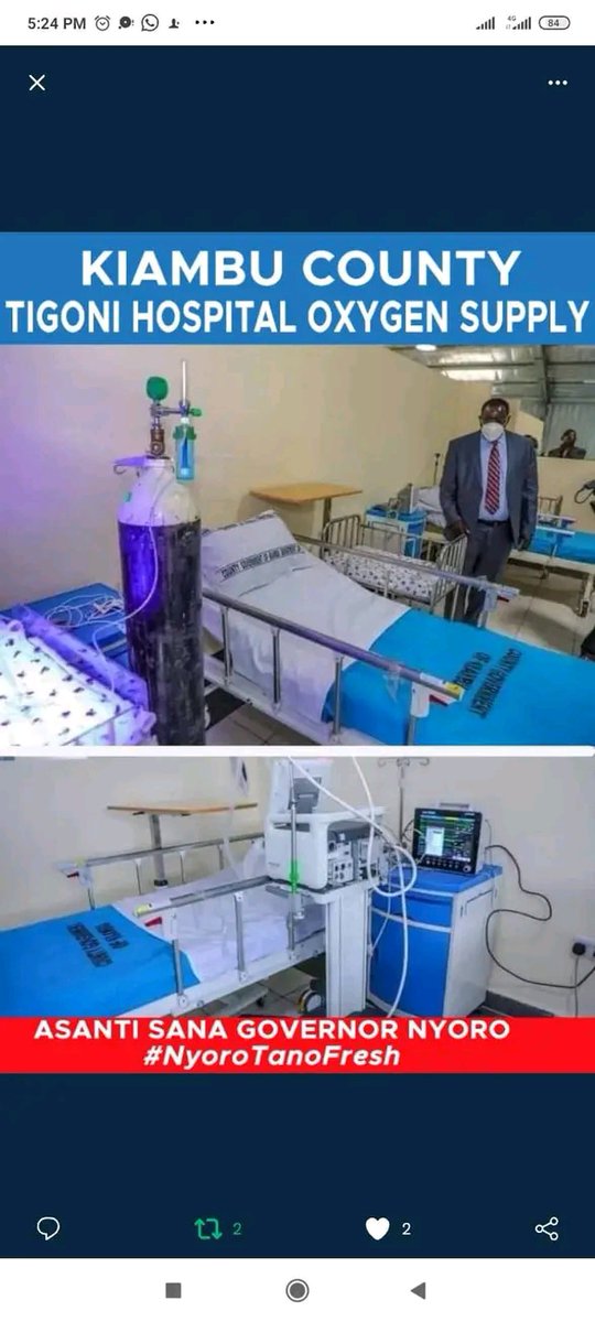 gichangike's tweet photo. Oxygen equiping in hospitals.
#NyoroTanoFresh https://t.co/FnkiHFaSZy