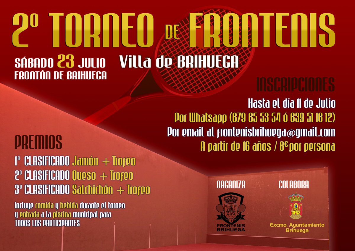 Aún estás a tiempo de inscribirte en el torneo.

¡¡¡Hay una plaza para una nueva pareja!!!!