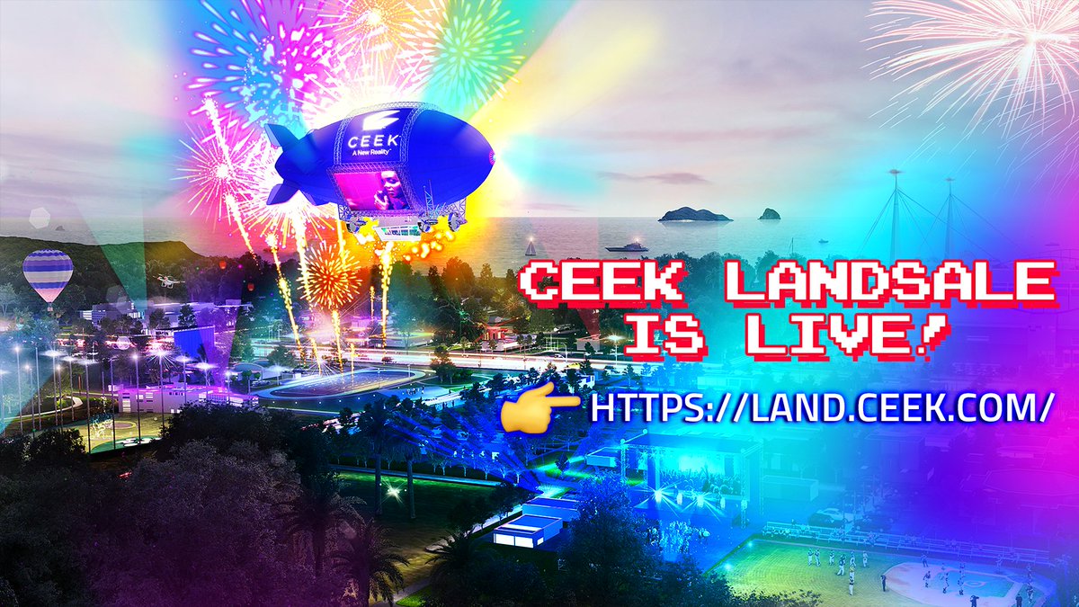 CEEK's tweet photo. #CEEK #Metaverse #Landsale IS LIVE NOW🚀
ONLY ON 👉🏽 https://t.co/V6gscP4zMs https://t.co/j07HCxtcDZ