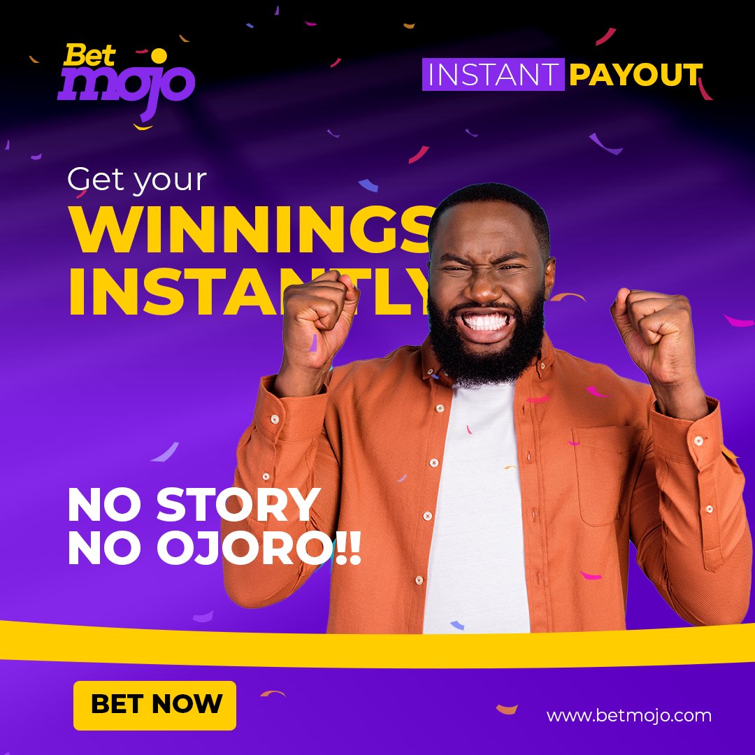 BetMojoNG's tweet photo. 2 secs your money go enter your Bank once you try to withdraw your winnings, so no go where dem go dey delay your money. Bet NOW!! https://t.co/juMfg91LBe
