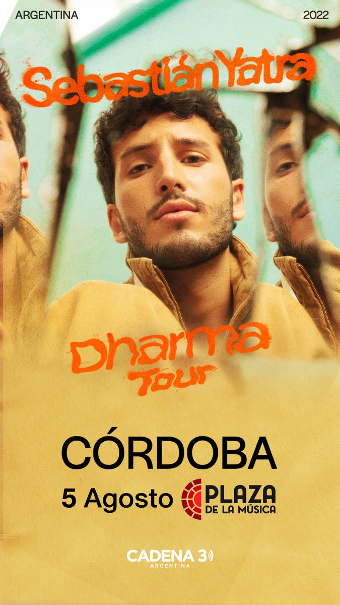 PlazaDeLaMusica's tweet image. El colombiano  preferido de todos los argentinos aterriza 🛫directo en La Plaza con “DHARMA TOUR” , Bienvenido   @SebastianYatra 👏🏼

💥💥En Agosto vení a cantar todas las canciones que te sabes de memoria 💃🏻
