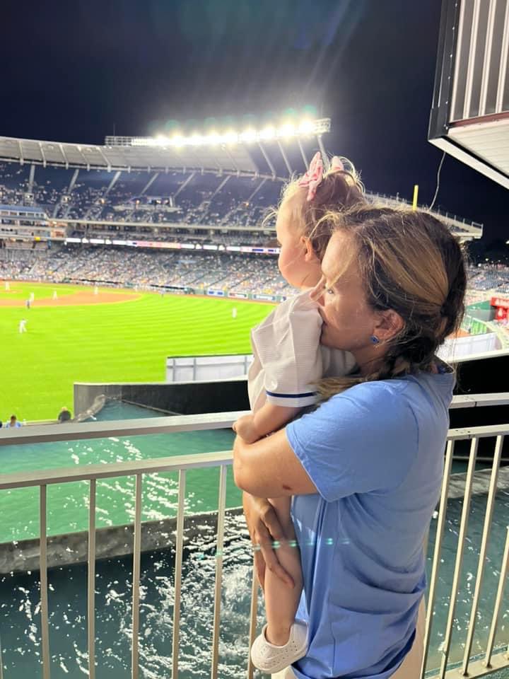 tonya_wagoner's tweet photo. @Royals  This little baby girl loved her first Royals game. #RoyalTogether https://t.co/OLFztL3Uhj