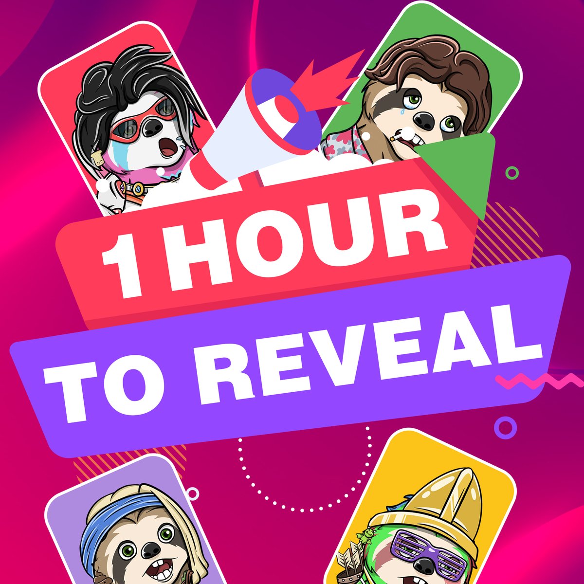 SlothRoob's tweet photo. Are you READY !!!!
1 hour to go for the BIG REVEAL.

Holders verification just started in Discord
Join the herd https://t.co/APmtMymoYo

RT &amp; Share the love 🌟

#slothroob #reveal #NFTCommunity https://t.co/yxUOmfmI3B