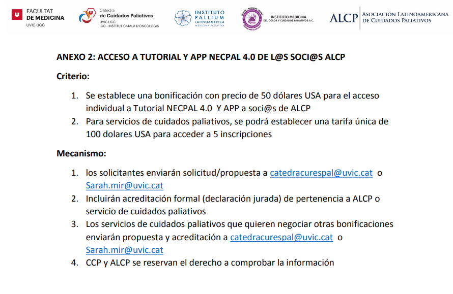Xgba's tweet image. NOTICIA IMPORTANTE MASTER ICO/UVIC Y NECPAL Bonificaciones america latina acuerdos @catedracpal y @_ALCP colaboración   @secpal_ @AECPAL_ @SCBCPal @ICO_oncologia @u_medicina @uvic_ucc @PaliativosChile @CuidadosInfo @AAsocupac @paliativosuy @AAsocupac