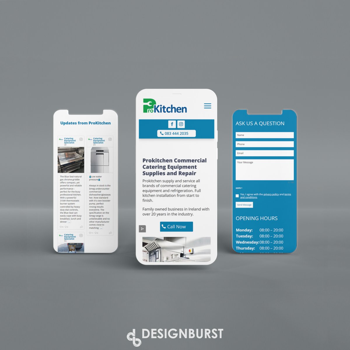 Karl from ProKitchen chose our starter package for his catering equipment business. The automated inquiry form saves him money and time. Want a website like Karl's?
Check out the design below:
designburst.ie/project/websit…
#website #webdesign #webdevelopment #websitedesign #irishdesign