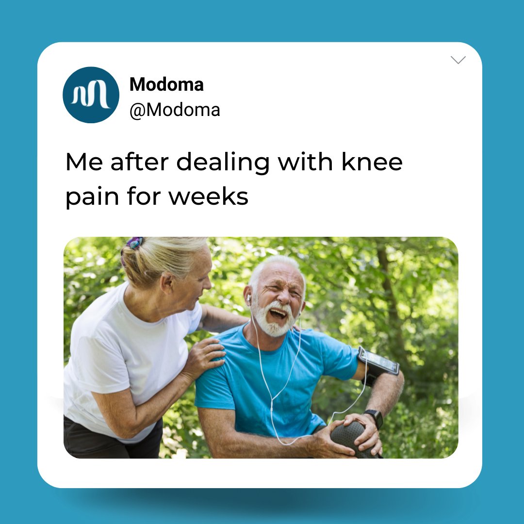 ModomaWellness's tweet photo. Me after dealing with knee pain for weeks: just let me lie down and die

It doesn't have to bee that way, find that #sweetrelief with Modoma Health. Take our 10-second knee quiz to find the source of your knee pain >>> https://t.co/V46YNUaWmH https://t.co/64yT3Uh1NT