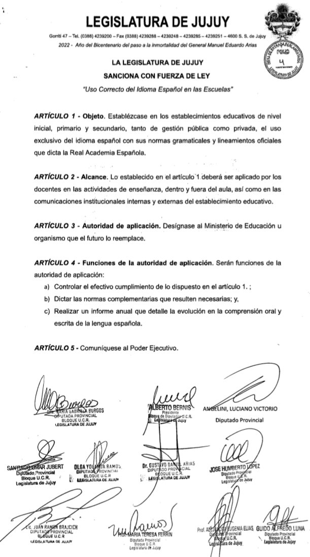vilcalejandro's tweet photo. ¡Terrible!
Los diputados de Gerardo Morales en Jujuy, están contra la diversidad cultural. Como en la conquista quieren prohíbir hablar otro idioma que no sea el espeñol. 
¡Vamos por un sistema educativo inclusivo y pluricultural!
(Sigue 👇🏼) https://t.co/wVFkee1A1b