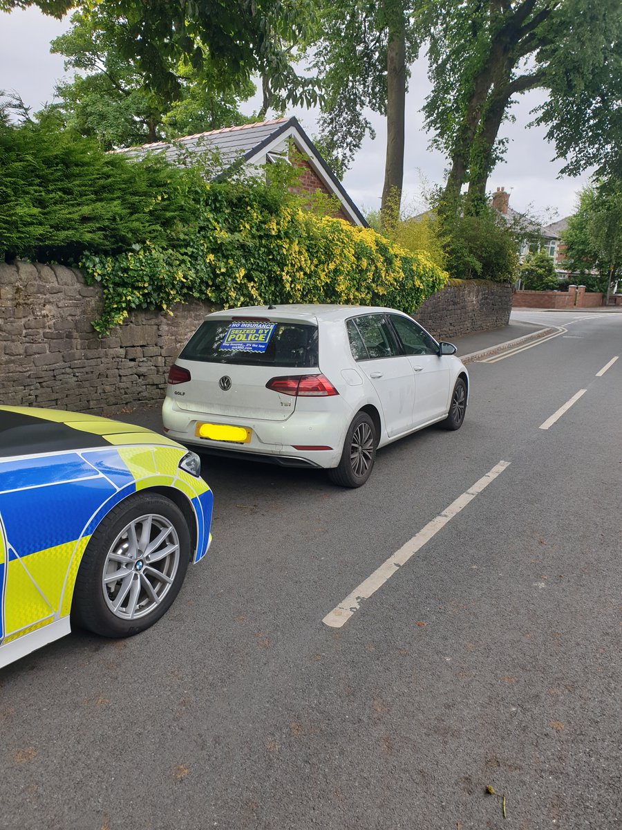 gmptraffic's tweet photo. This golf was seized on Moss Lane in Bolton for no insurance. It turns out the driver cancelled her insurance because she was looking for a new car. #bolton #seized #s165 #XT11 #GMP https://t.co/exhtGajzKp