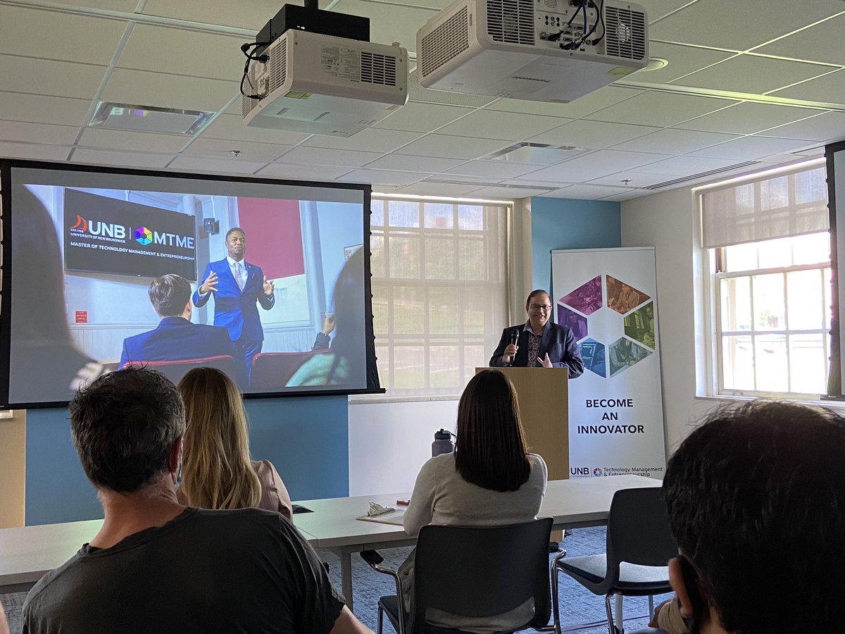 LaurieGuthrie70's tweet photo. Exciting ideas and budding new startups - BendV, Praktical & Ounje Bazaar - pitched at @UNBTME #MTME @dshukla72 Well done!! ๐๐ป๐๐ป Happy to attend on behalf of #BoostFredericton civic innovation lab @CityFredGov https://t.co/HDPtBwpki0