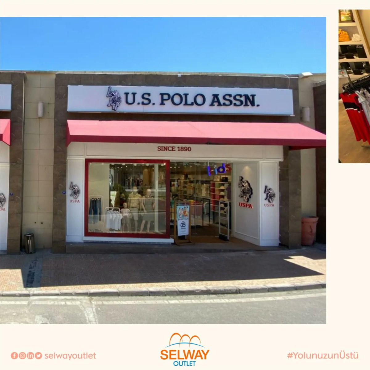 selway_outlet's tweet photo. U.S. Polo Kids mağazamız büyüdü, bir kareye sığdıramadık 😇 Kız ve erkek reyonları outlet fiyatlarıyla #YolunuzunÜstü'nde 😍
.
.
.
#selway #selwayoutlet #outlet #izmir #balçova #avm #alışveriş #polo #kids #çocuk #giyim #mağaza #indirim #kampanya #fırsat #çeşme #alaçatı https://t.co/PzwJFZtWMU