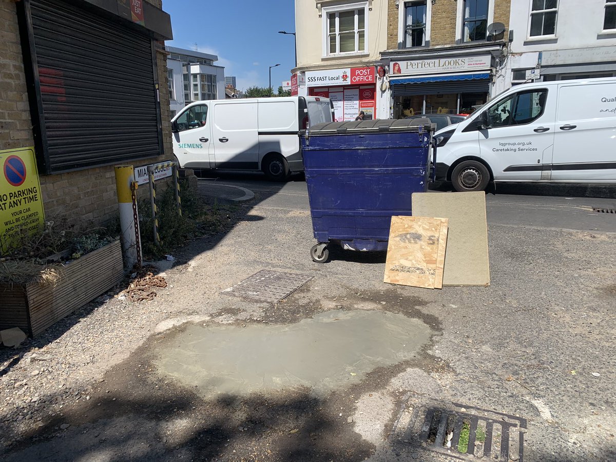 Good to see the traders looking after Miah Close. This is a good pattern of maintenance, &amp; works perfectly for the pedestrian priority on Miah Close, which is under threat from the current planning application.

The nightmare of a smooth tarmac public road is on the horizon.