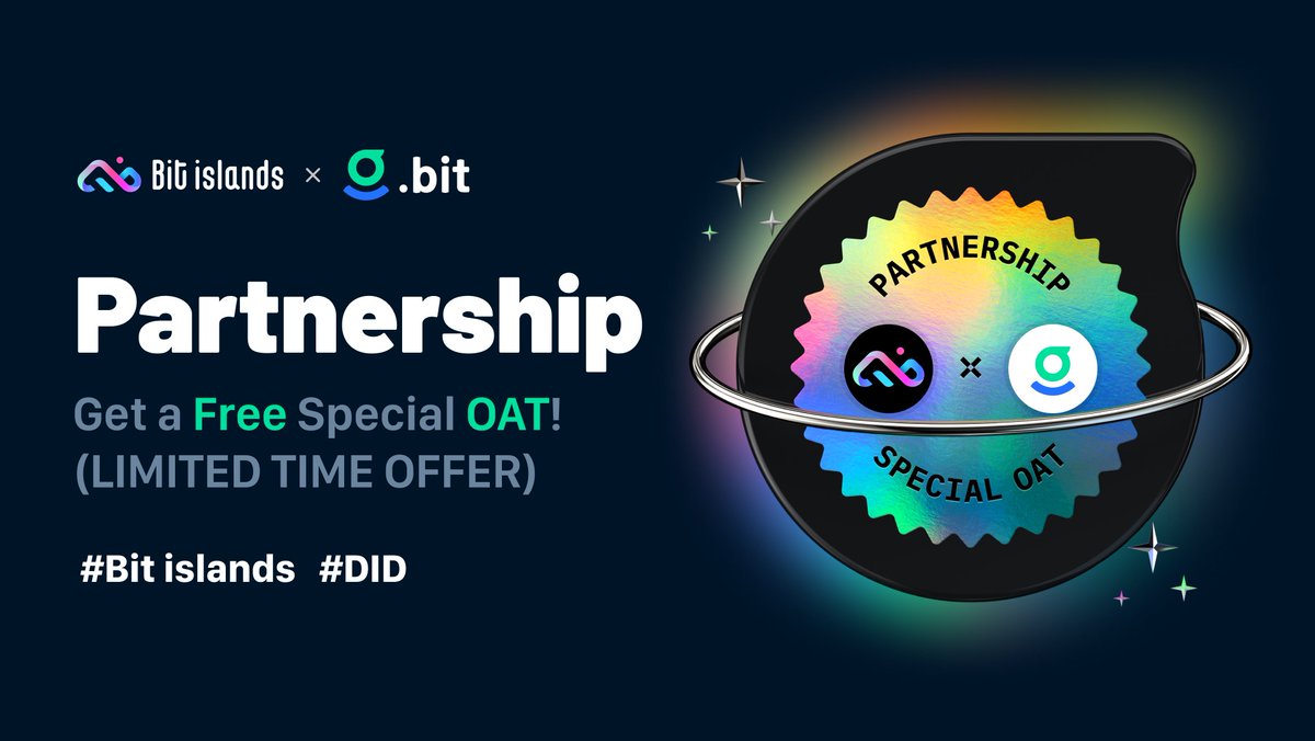 <a href="/dotbitHQ/">.bit</a> ✖ <a href="/Bitislands_/">Bi.social | vBIS🔥Social & Earn🔥</a>

To celebrate our partnership, we are launching a #Giveaway :
🎁All participants can get the partnership #OAT

To enter:
👉Complete tasks: cutt.ly/nLIjZ9r
👉Claim Free OAT: bit.ly/3yKMNBs

@cctip_com rewards 7PRm2q

#NFT #Airdrops