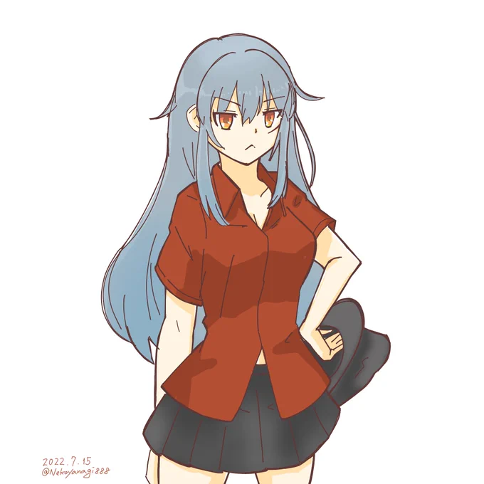 服は意外とシンプル#艦これ版深夜の真剣お絵描き60分一本勝負#艦これ版真剣お絵描き60分一本勝負_20220715 