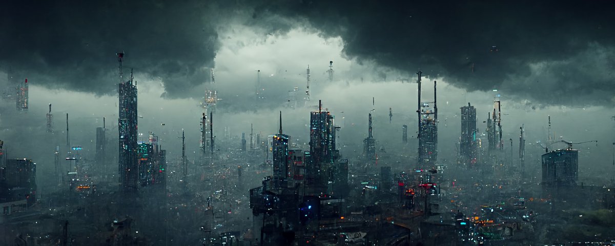 TDutourPhoto's tweet photo. My two @TidesLost, love the mood in these AI generated cityscapes. There are other types of landscapes or scenes in the collection.

#NFTArts #AIart https://t.co/xGyOl69PV5