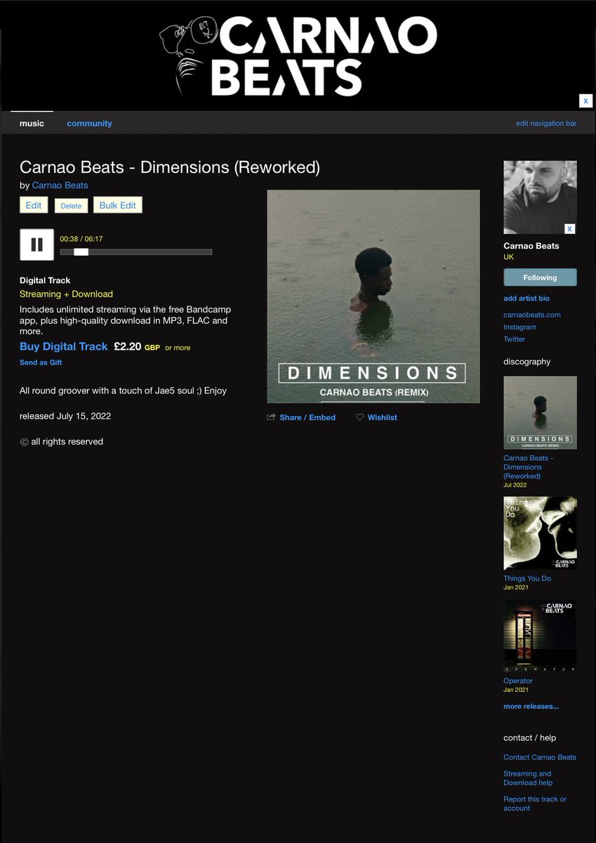 D I M E N S I O N S

Available now! #bandcamp <a href="/Bandcamp/">bandcamp</a> 

⬇️
carnaobeats.bandcamp.com/track/carnao-b…