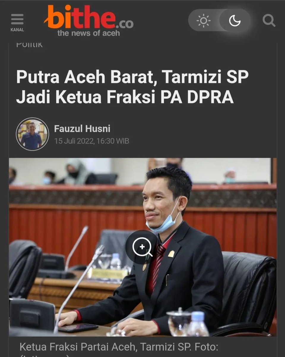 rakan_tarmizi's tweet photo. Amanah baru sebagai Ketua Fraksi Partai Aceh, Selamat Bang Tarmizi,SP https://t.co/QCLrtB3IUN
https://t.co/QPYSBF6JuG
#AwakDroe
#YangKanaBekTabohYangGadohTamita https://t.co/88XWf42HfY