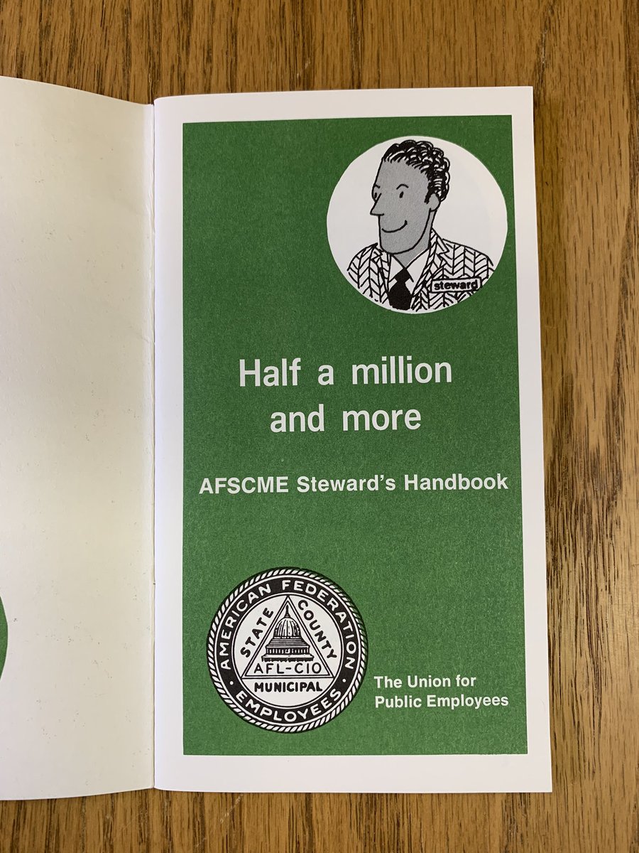 AFSCMEArchivist's tweet photo. Handbook for @afscme stewards, 1970s #AFSCMEtogether https://t.co/LNymCw5kHK