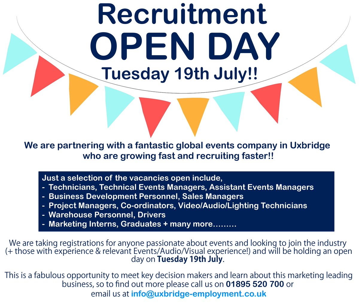 WindsorEmp's tweet photo. THIS TUESDAY! #openday #newroles #localjobs #recruitmentagency #uea #uxbridgeEmployment #opendayinuxbridge #newjobs Call my colleague Siobhan or Orla 01895520700 https://t.co/o72KlHA8cY