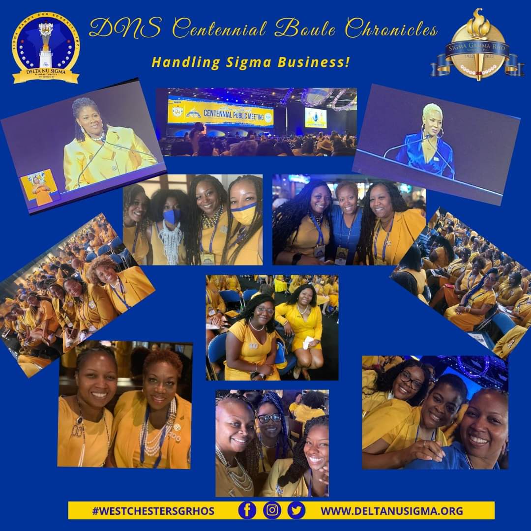 DeltaNuSigma's tweet image. Handling the business of Sigma alongside Sorors from around the world!  #SGRhoCentennialBoule #DynamicDNS #WestchesterSGRhos