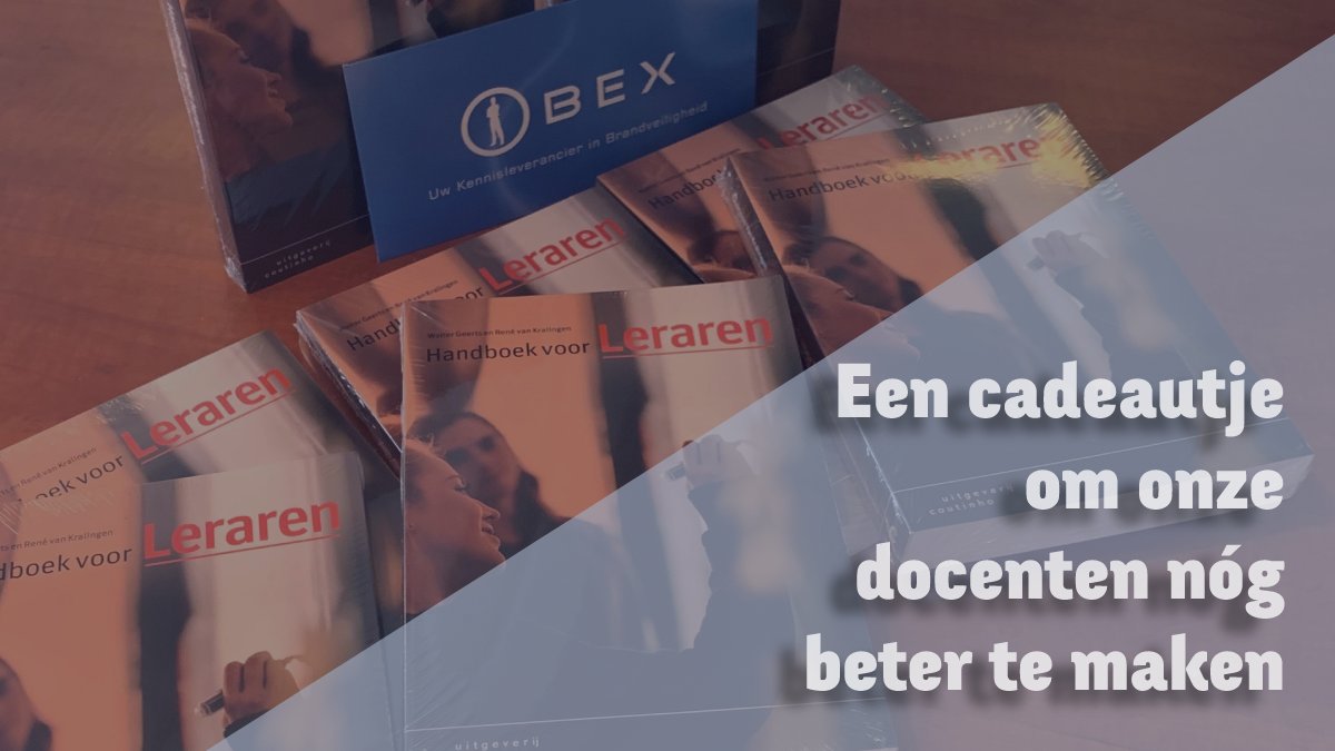 obex_bv's tweet photo. Een cadeautje voor onze docenten! Om hen nóg beter te maken in het lesgeven, hebben zij van ons het Handboek voor Leraren gekregen. Dit interessante boek wordt staat vol met handige tips. Zo blijft Obex continu streven naar verbetering van de opleidingen.
https://t.co/ZFIdn1KoMR https://t.co/fEj01j2uLL