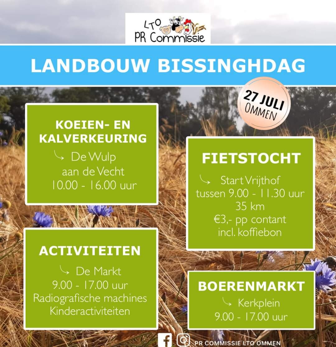 Zien wij u ook op de #ommerbissingh #landbouwdag in Ommen op 27 juli?
#toerdeboer #fietstocht #veekeuring #trotsopdeboer