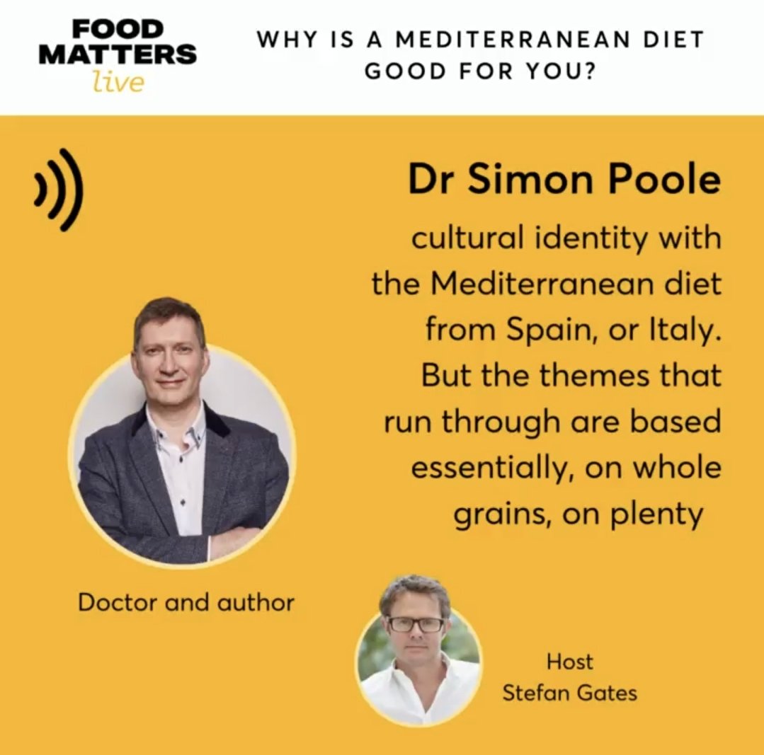 foodmatterslive.com/podcast/exactl… The #Mediterraneandiet 'nailed in half an hour' with @FoodMattersLive