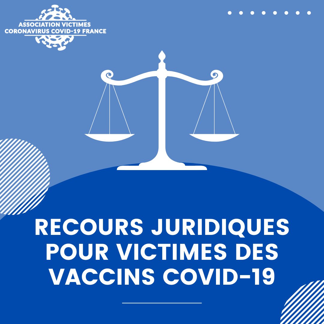 Association Victimes Covid-19 France 🇫🇷 (@assocovid) on Twitter photo 🔴C'est parti ! Les 1ers recours pr les victimes des vaccins Covid-19 débutent
- demande des documents auprès de l'Etat et Labos sur EI /contrats
- demande d'indemnisation
PARTAGEZ A VOLONTÉ
Nous devons être au mini 1000
RDV sur ce lien pour y participer👇
…ation-victimes-coronavirus-france.org/recours-pour-l… 🔴C'est parti ! Les 1ers recours pr les victimes des vaccins Covid-19 débutent
- demande des documents auprès de l'Etat et Labos sur EI /contrats
- demande d'indemnisation
PARTAGEZ A VOLONTÉ
Nous devons être au mini 1000
RDV sur ce lien pour y participer👇
…ation-victimes-coronavirus-france.org/recours-pour-l…