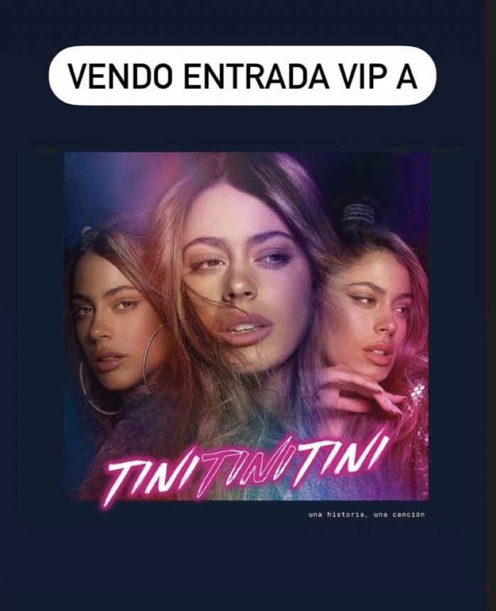schatzi____'s tweet photo. Vendo tres entradas Vip A para #TINI a 200 c/u !!! https://t.co/0rv8cIYjmc