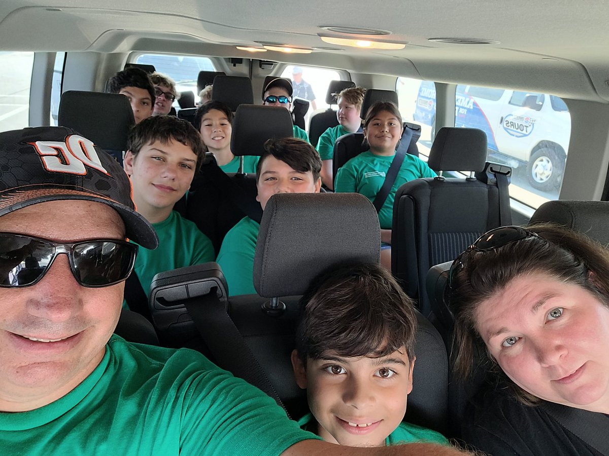 DCSDTL's tweet photo. Van ride-along @CLTMotorSpdwy with @DavieCountySch STEM Pipeline Campers. Quick trip around the road course. #fastvan #experiencedavie #stempipeline22 https://t.co/1jCJeaBxJY