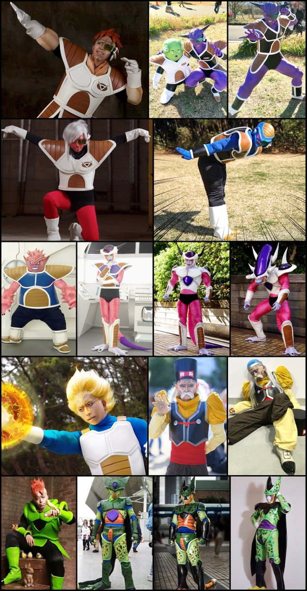 amuroray1104's tweet image. ドラゴンボールのコスプレをまとめてみた!
最初にコスプレしたのは人造人間20号🛠
スキンヘッドや被り物にも挑戦、ギニュー特戦隊も1人でコンプ💪
撮影や合わせ、作るきっかけをくれた方々に感謝🙏
ドラゴンボールの衣装は作るの楽しいし、やりたいキャラも少しあるので、もうちっとだけ続くんじゃ😎