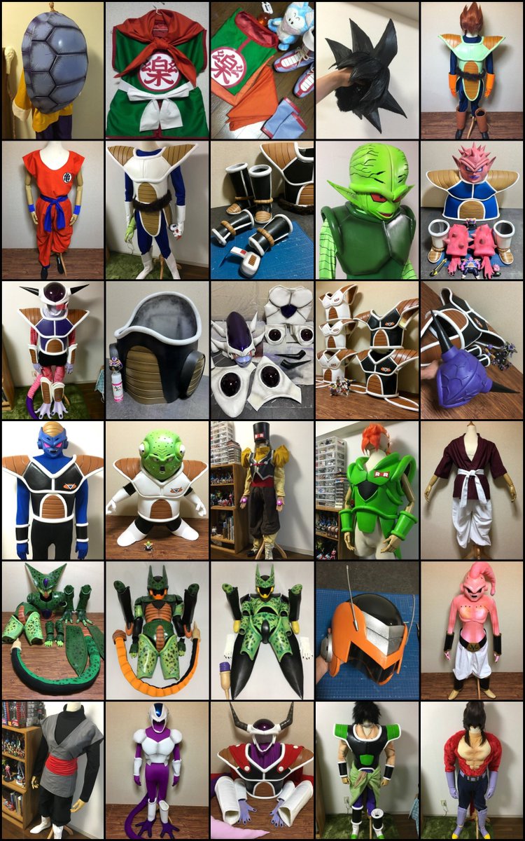 amuroray1104's tweet image. ドラゴンボールのコスプレをまとめてみた!
最初にコスプレしたのは人造人間20号🛠
スキンヘッドや被り物にも挑戦、ギニュー特戦隊も1人でコンプ💪
撮影や合わせ、作るきっかけをくれた方々に感謝🙏
ドラゴンボールの衣装は作るの楽しいし、やりたいキャラも少しあるので、もうちっとだけ続くんじゃ😎