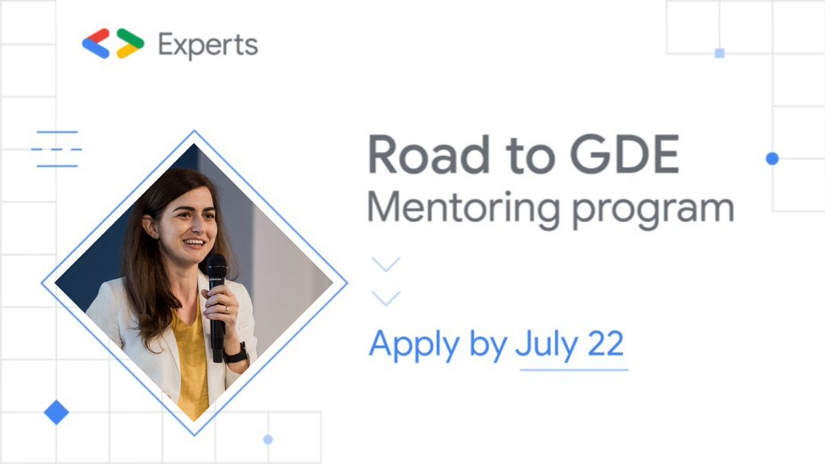AndroidDev's tweet photo. Applications for the #RoadtoGDE mentoring program are OPEN. → https://t.co/Gm2A9uAYaj 

“The @GoogleDevExpert program helped me meet and learn from other female devs in tech from collaborating with people from different cultures to network building and more!” - @MagdaMiu https://t.co/fF7PLhowY6