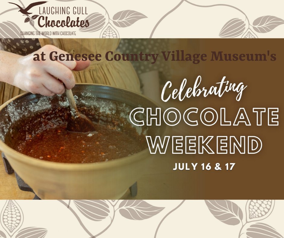 laughinggullcho's tweet photo. Join us (& @AmericanHeritageChocolate) at @GCVMuseum on Sat and Sun for #ChocolateWeekend! We'll be sampling and presenting on the #ScienceOfChocolate and would love to see you there. #CraftChocolate #Cacao #FLXChocolate #Rochester #CelebrateChocolateWeekend #RocEvents #VisitRoc https://t.co/55NijwnOln