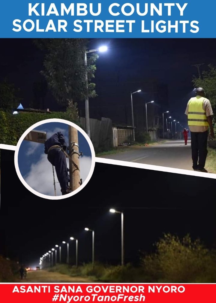TravisNjenga's tweet photo. In a bid to improve security,our Governor has installed solar street lights.
#NyoroTanoFresh https://t.co/RHxjXKk93s